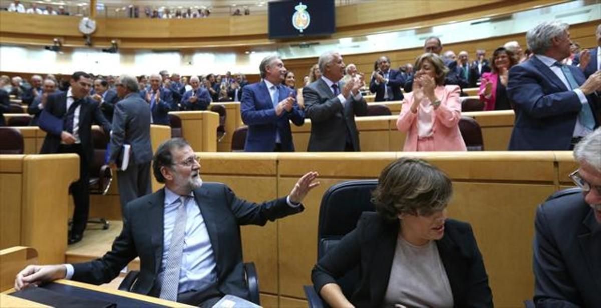 Mariano Rajoy, en el pleno del Senado. Mariano Rajoy, en el pleno del Senado.
