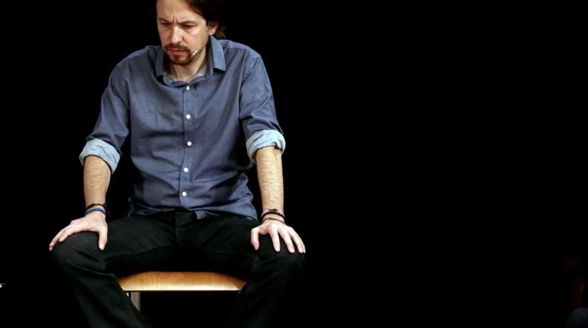 Pablo Iglesias interviene en un acto en Barcelona, el pasado 9 de abril. Pablo Iglesias interviene en un acto en Barcelona, el pasado 9 de abril.