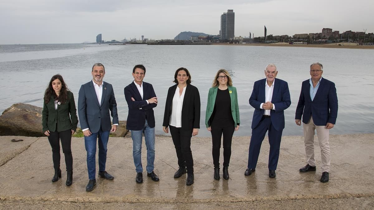 Los presidentes de los grupos municipales de Barcelona, cuando eran candidatos, el 25 de mayo de 2019. Los presidentes de los grupos municipales de Barcelona, cuando eran candidatos, el 25 de mayo de 2019.