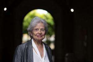 La inmunóloga Teresa Español, el jueves en la Reial Acadèmia de Medicina de Catalunya, ubicada en el Raval de Barcelona.