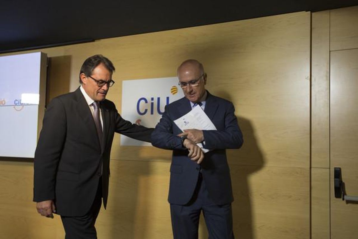 Josep Antoni Duran i Lleida y Artur Mas esta mañana Josep Antoni Duran i Lleida y Artur Mas esta mañana