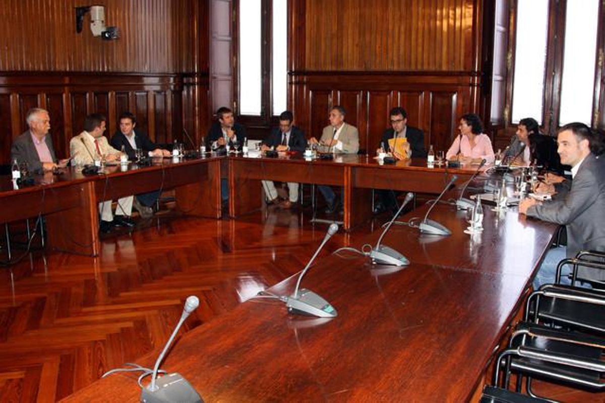 Los participantes en la cumbre de partidos independentistas, este jueves. Los participantes en la cumbre de partidos independentistas, este jueves.
