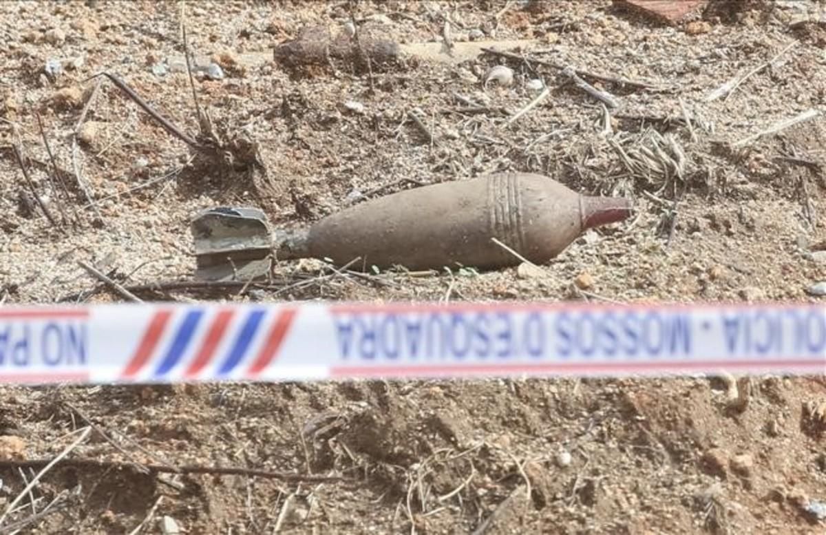 Bomba de la guerra civil localizada en unas obras en Premià de Mar. Bomba de la guerra civil localizada en unas obras en Premià de Mar.