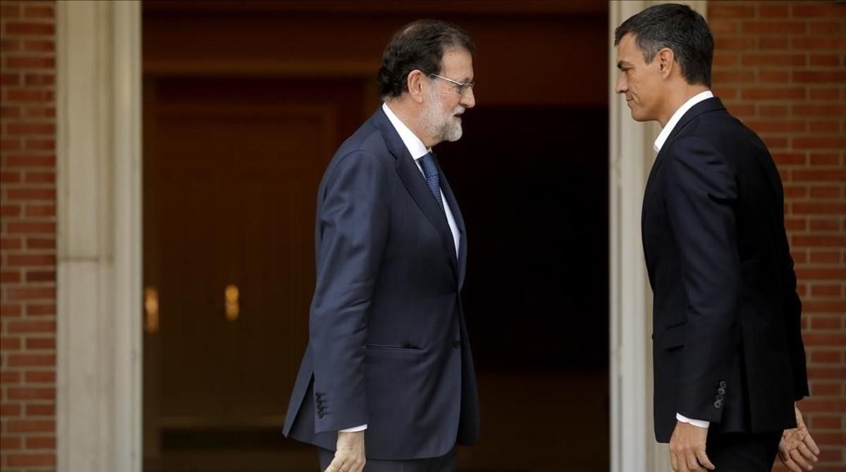 Mariano Rajoy y Pedro Sánchez, el pasado 7 de septiembre, en la Moncloa. Mariano Rajoy y Pedro Sánchez, el pasado 7 de septiembre, en la Moncloa.