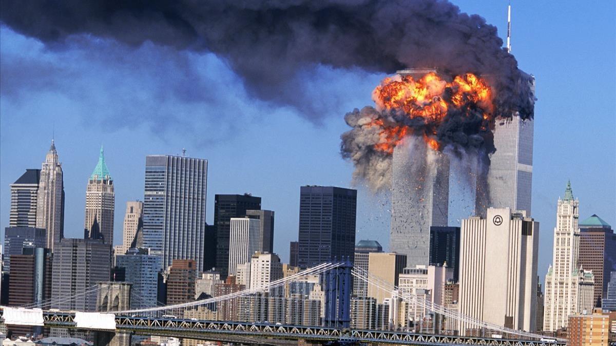 Explosión en las Torres Gemelas de Nueva York el 11-S.