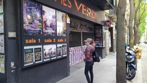 Los cines Verdi de Barcelona, cerrados durante el confinamiento