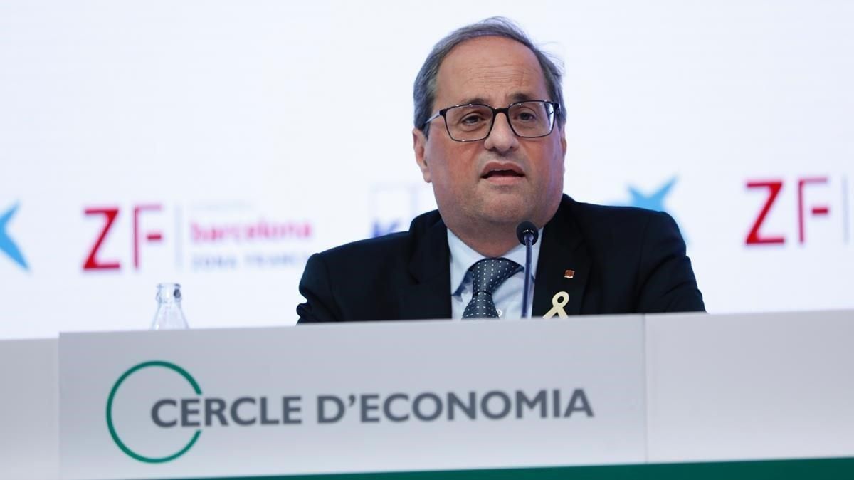 El ’president’ de la Generalitat, Quim Torra, en Sitges. El ’president’ de la Generalitat, Quim Torra, en Sitges.