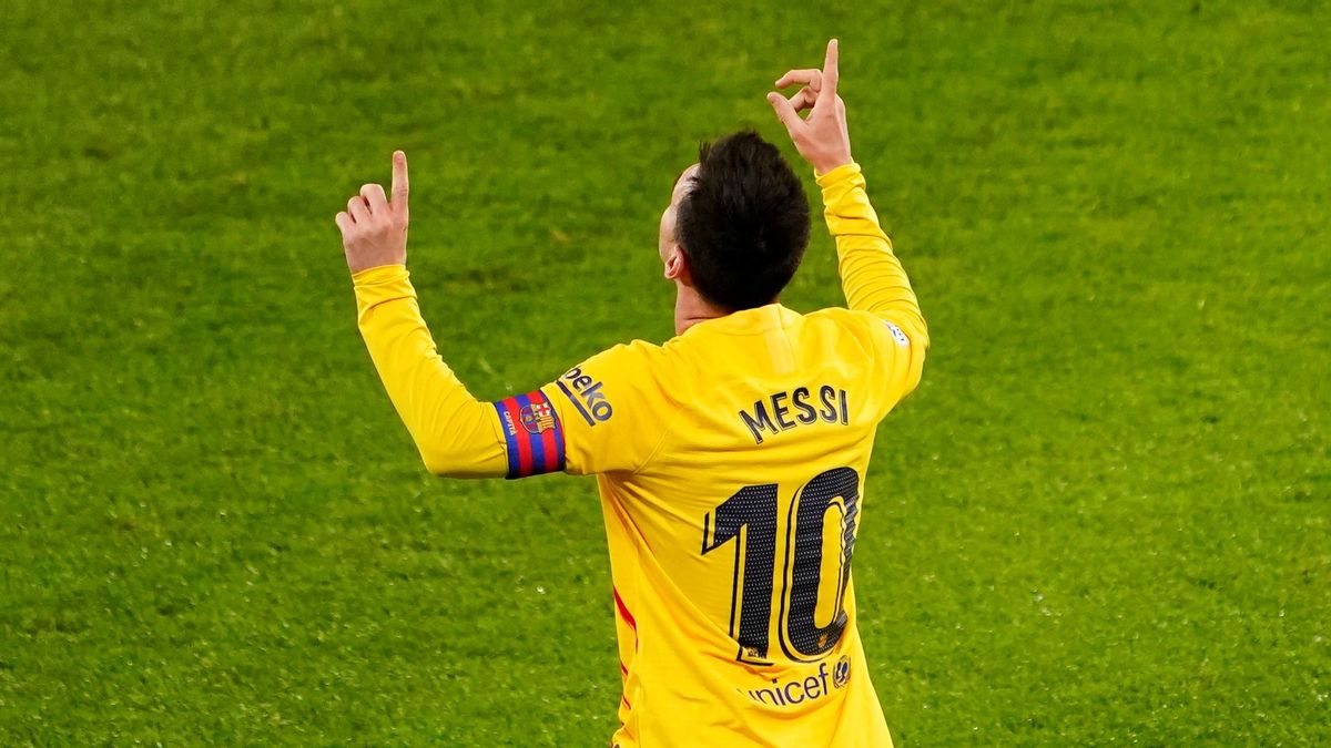 Messi celebra un gol en Bilbao. Messi celebra un gol en Bilbao.