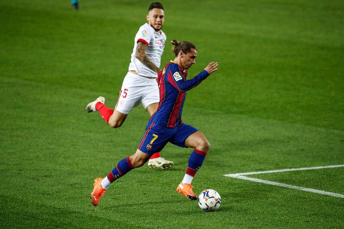 Griezmann, en el Camp Nou. Griezmann, en el Camp Nou.
