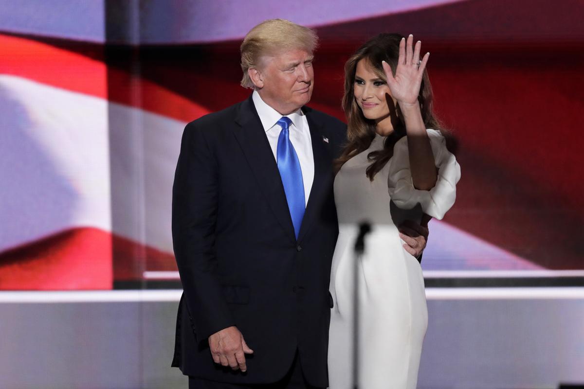 Donald y Melania Trump, tras el discurso de la esposa del magnate en la convención republicana, por el que ha recibido acusaciones de plagio del que hizo Michelle Obama.