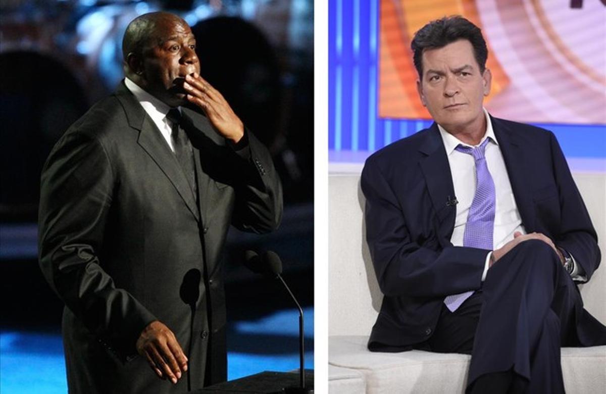 Magic Johnson Invita A Charlie Sheen A Concienciar Al Mundo Sobre El S