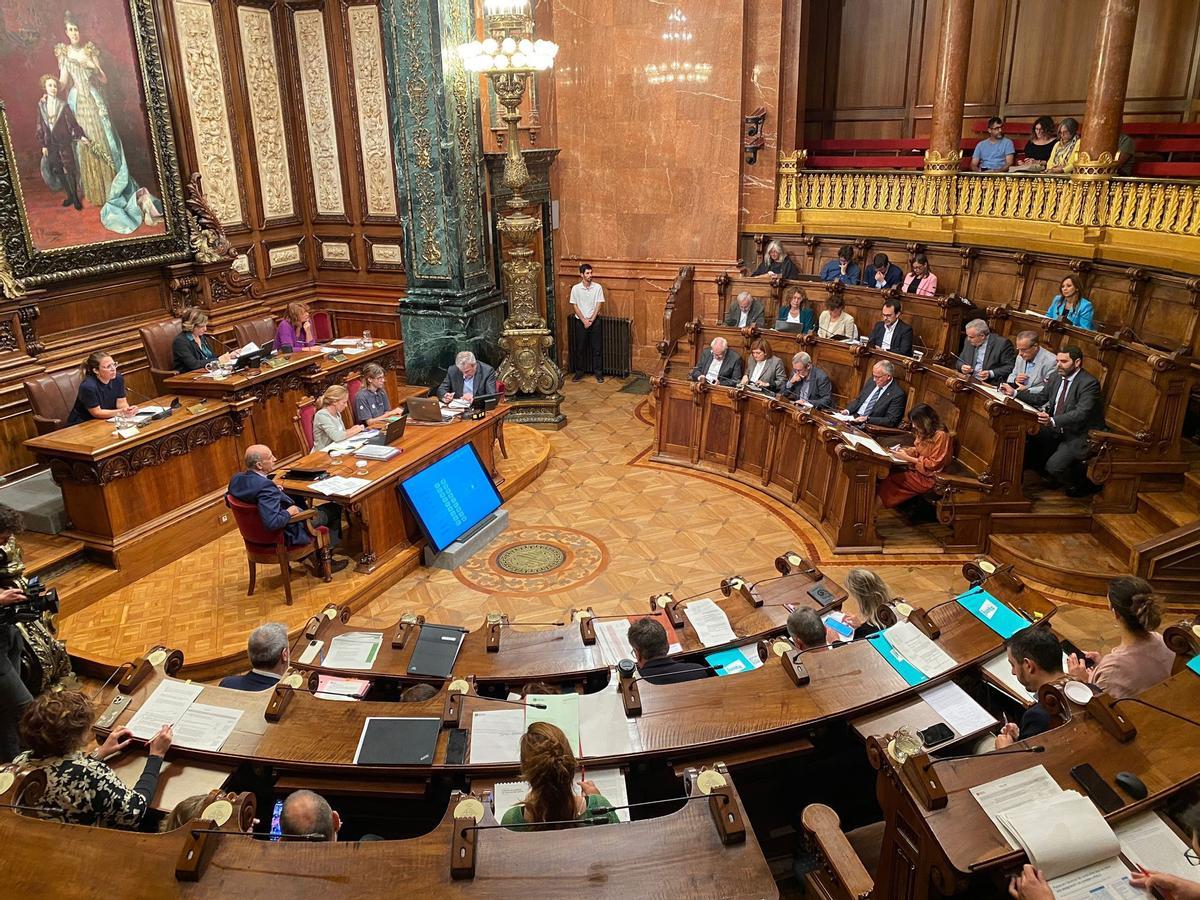 Pleno municipal del Ayuntamiento de Barcelona.