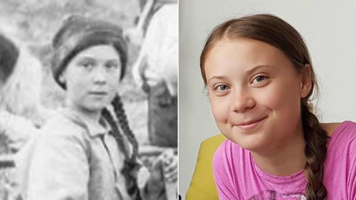 Una foto del archivo de la Universidad de Washington muestra a una chica con un asombroso parecido a la activista sueca Greta Thunberg.