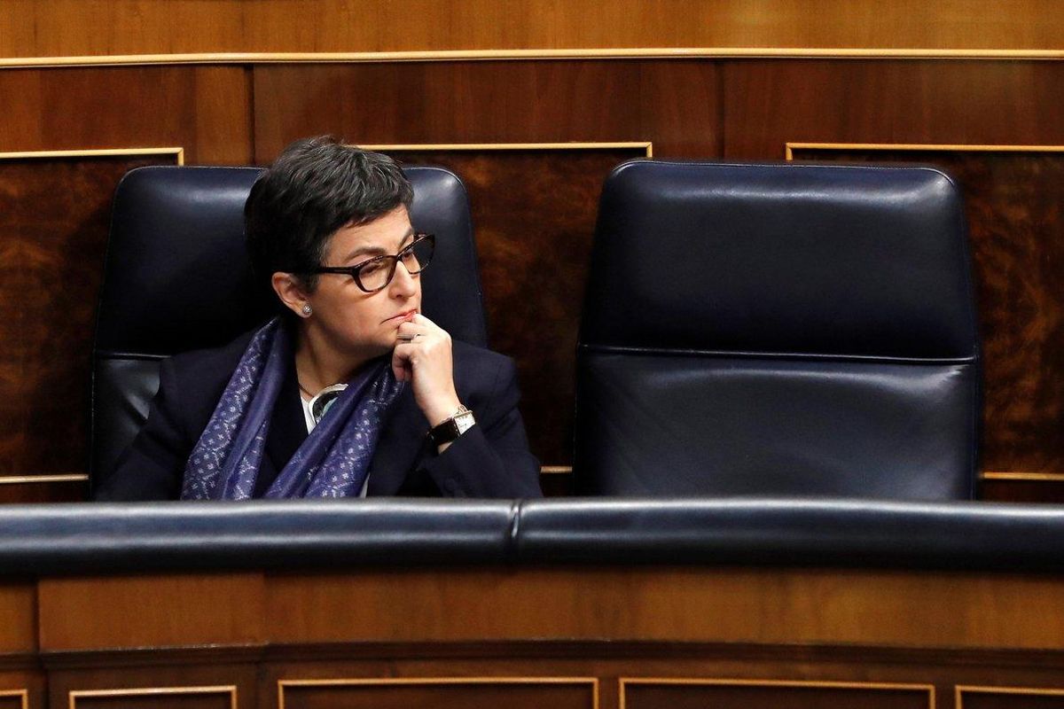 La ministra de Exteriores, Arancha González Laya, durante la sesión de control al Gobierno. La ministra de Exteriores, Arancha González Laya, durante la sesión de control al Gobierno.