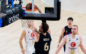 Jan Vesely encesta contra el Casademont Zaragoza.