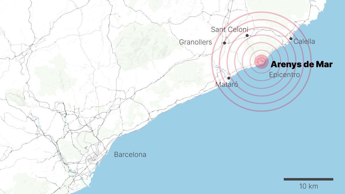 Un terremoto de 2.7 grados se deja sentir en el Maresme