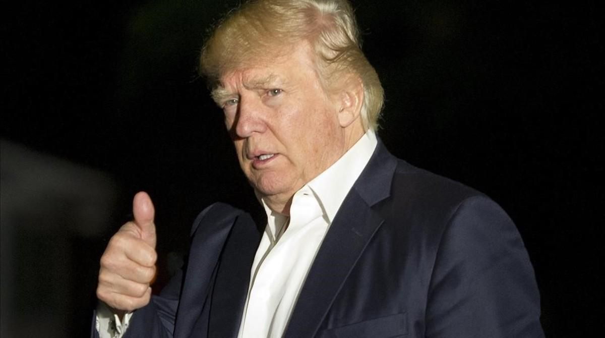 El presidente estadounidense, Donald Trump, el pasado domingo en Washington. El presidente estadounidense, Donald Trump, el pasado domingo en Washington.