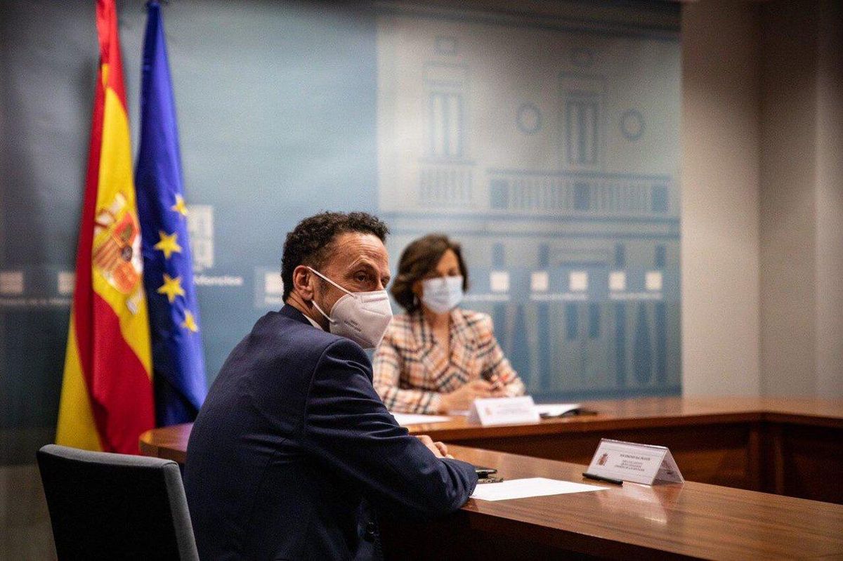 Carmen Calvo y Edmundo Bal en la reunión del pasado 12 de junio en la Moncloa. Carmen Calvo y Edmundo Bal en la reunión del pasado 12 de junio en la Moncloa.