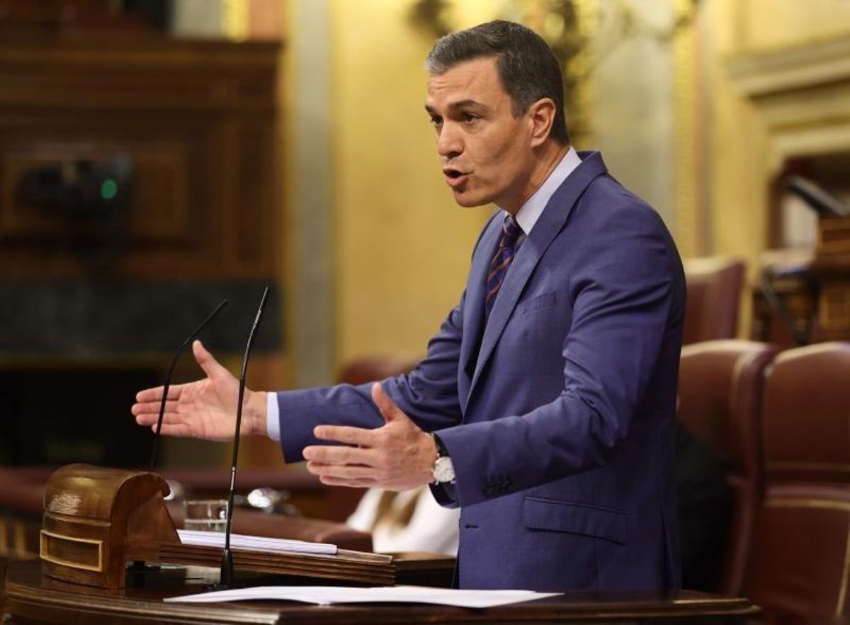 El presidente del Gobierno, Pedro Sánchez, durante su comparecencia en el pleno del Congreso de este 26 de mayo de 2022. El presidente del Gobierno, Pedro Sánchez, durante su comparecencia en el pleno del Congreso de este 26 de mayo de 2022.