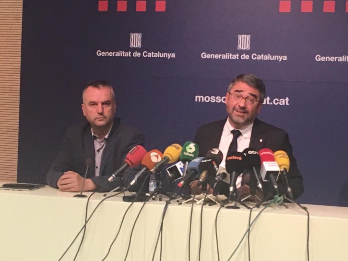Rueda de prensa de los Mossos d’Esquadra, este martes. Rueda de prensa de los Mossos d’Esquadra, este martes.