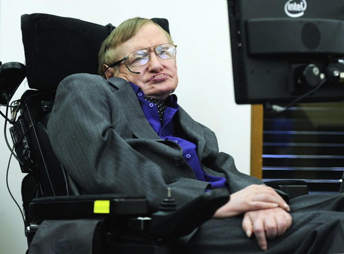 Stephen Hawking, en Londres. Stephen Hawking, en Londres.