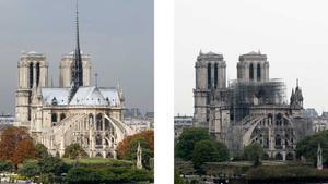 El mundo, conmocionado al ver arder la catedral de Notre Dame de París.