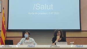 Secretaria de Salut Pública, Carmen Cabezas, y la directora de CatSalut, Gemma Craywinckel