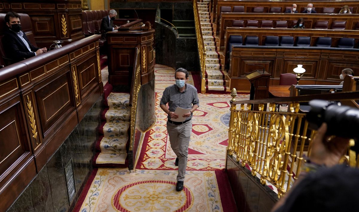 Pablo Iglesias en el Congreso de los Diputados. Pablo Iglesias en el Congreso de los Diputados.