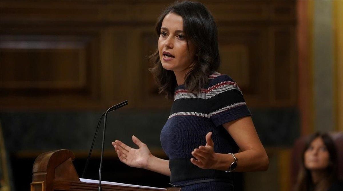 La líder de Cs, Inés Arrimadas, en el Congreso de los Diputados. La líder de Cs, Inés Arrimadas, en el Congreso de los Diputados.