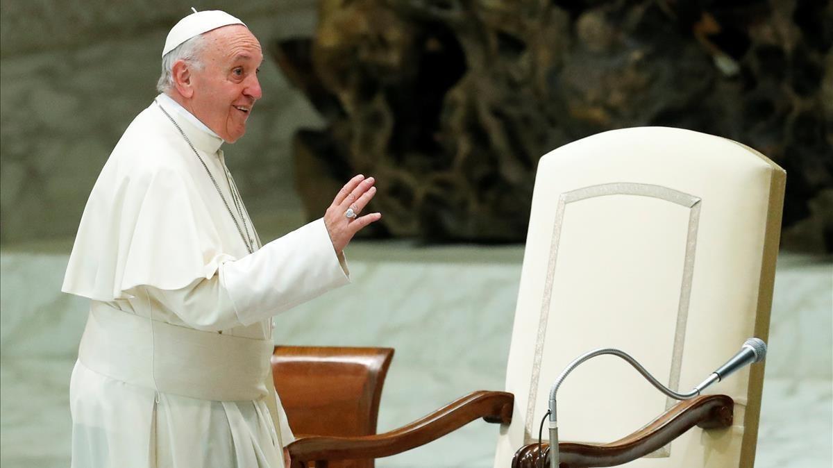 El Papa Francisco este sábado en el Vaticano.
