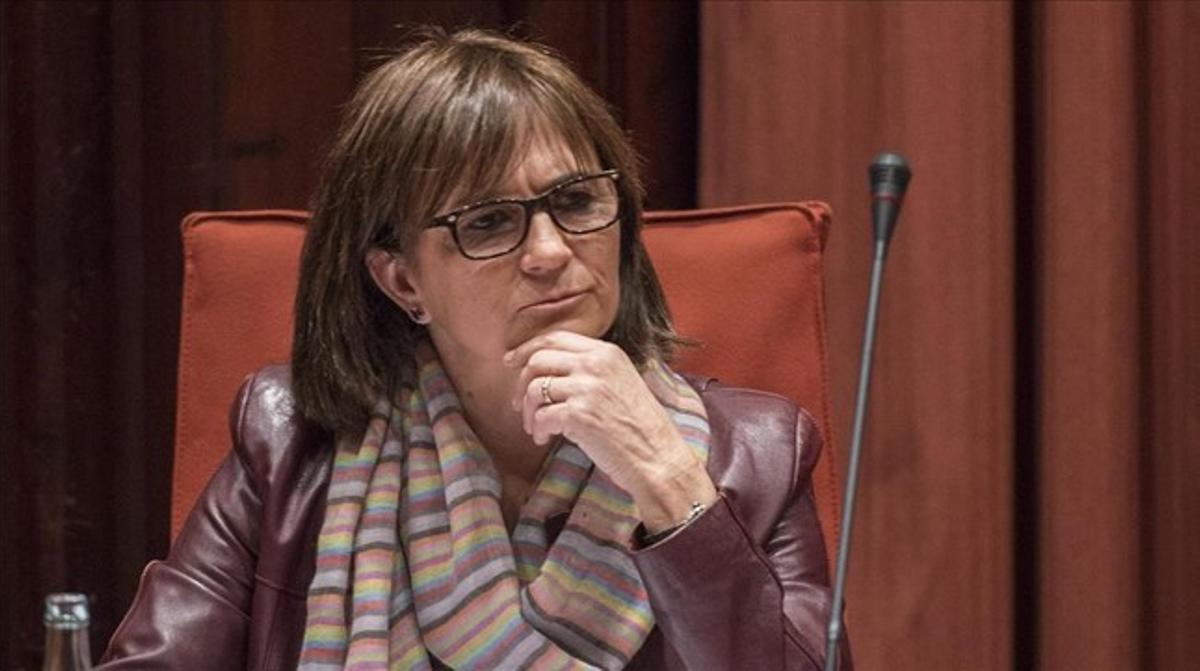 Marta Pujol Ferrusola, durante su comparecencia en la comisión del Parlament sobre corrupción y fraude, en marzo del 2015.