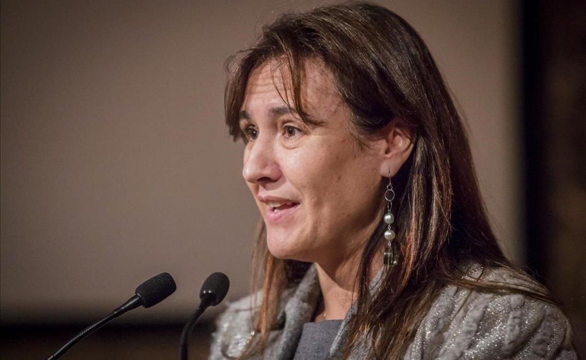 Laura Borràs, en la entrega de Premios Lluís Carulla en el Convent dels Àngels. Laura Borràs, en la entrega de Premios Lluís Carulla en el Convent dels Àngels.