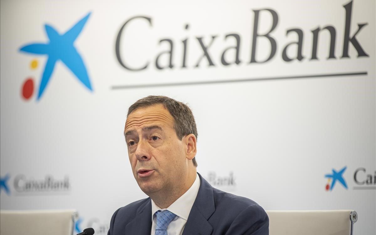 Gonzalo Gortázar, consejero delegado de CaixaBank, en la presentación de resultados del segundo trimestre de 2019