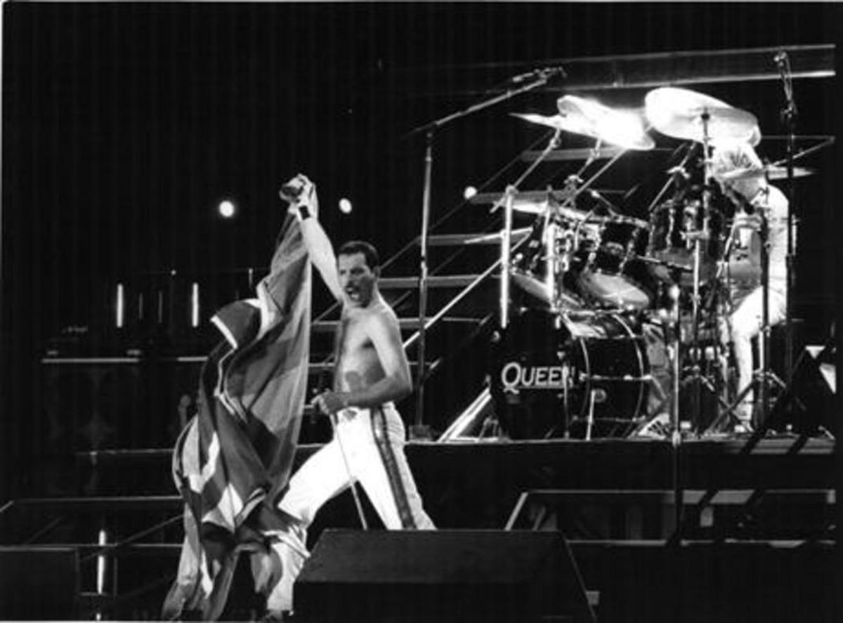 Freddy Mercury, con Queen, en Barcelona, en 1986. Freddy Mercury, con Queen, en Barcelona, en 1986.