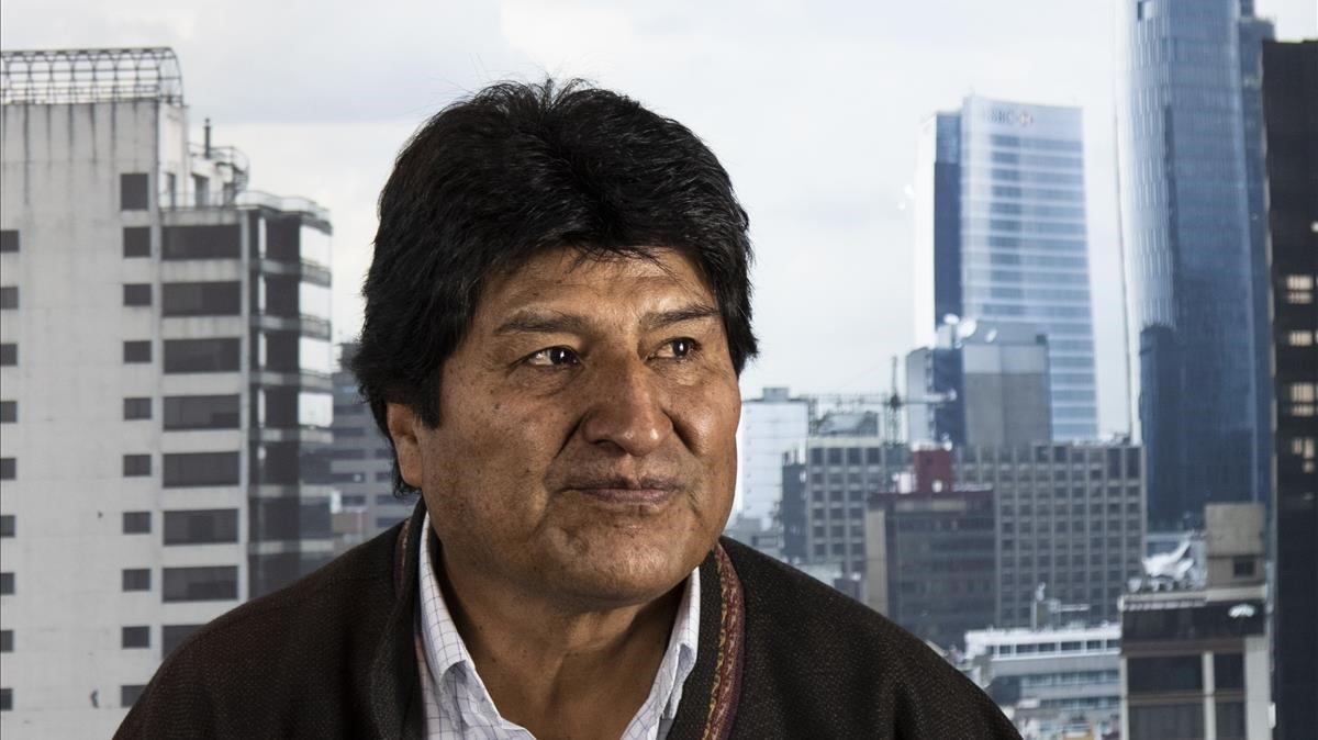 Evo Morales, durante la entrevista a El Periódico. Evo Morales, durante la entrevista a El Periódico.