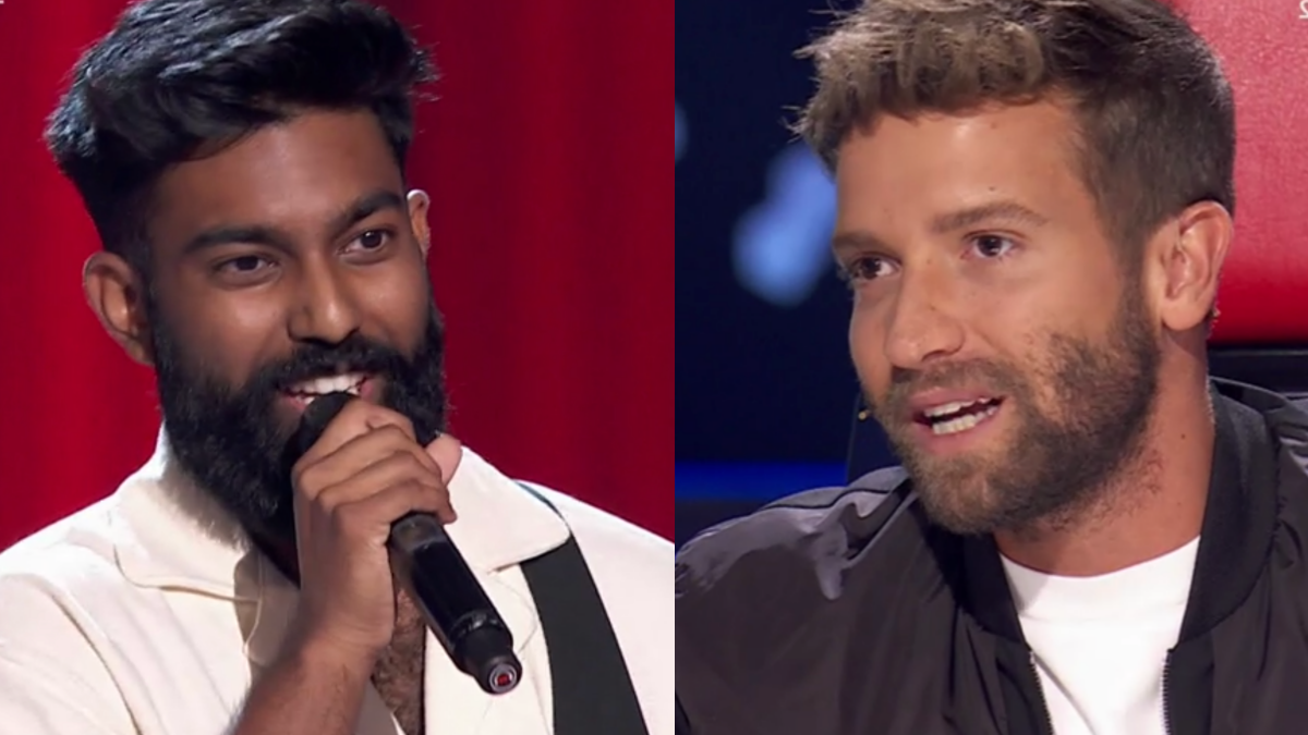 Tosh Ebenezer y Pablo Alborán en ’La voz’. Tosh Ebenezer y Pablo Alborán en ’La voz’.