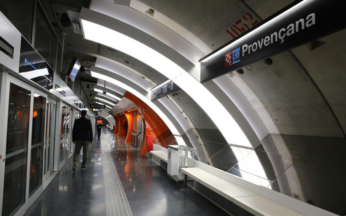 Estación de Provençana, de la L10 del metro de Barcelona