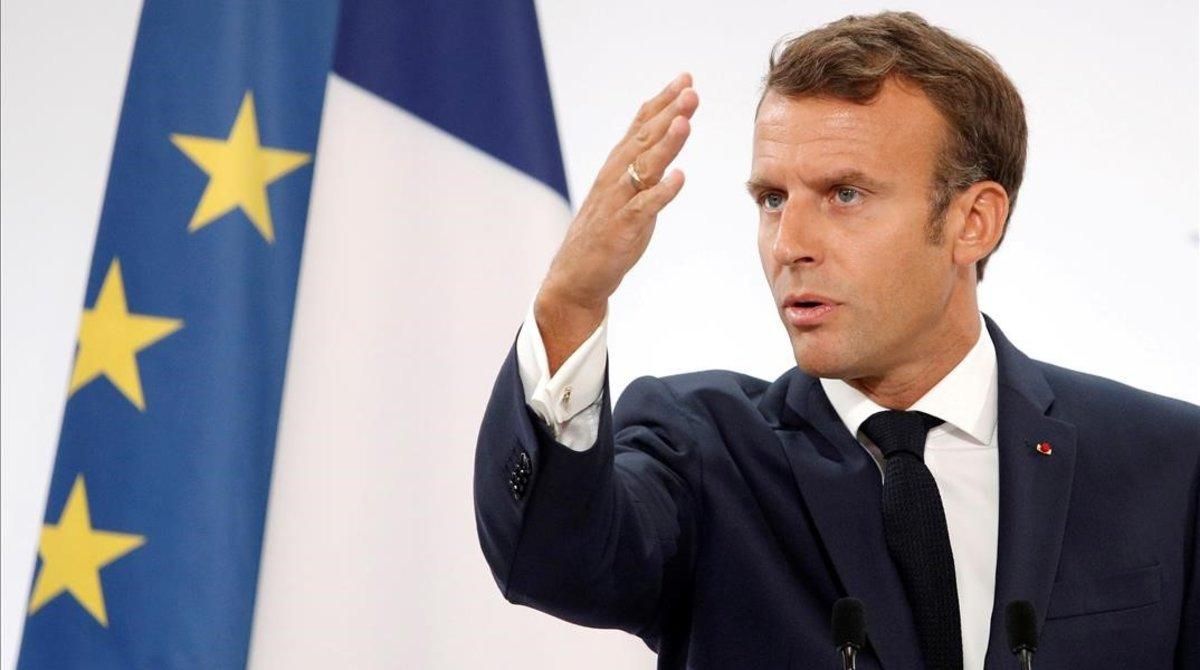 El presidente francés, Emmanuel Macron, durante un discurso en el Elíseo, el pasado agosto. El presidente francés, Emmanuel Macron, durante un discurso en el Elíseo, el pasado agosto.