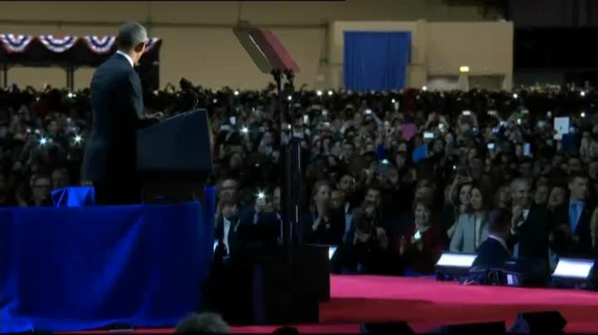 Obama despide su presidencia con un discurso en Chicago