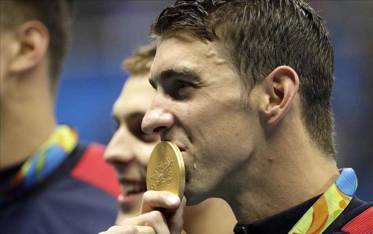 Michael Phelps, con la medalla de oro.