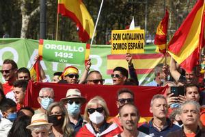 Manifestación del 12 de octubre de 2021 en Barcelona.