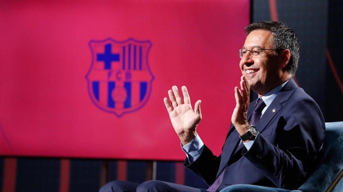 Josep Maria Bartomeu, en una reciente entrevista en Barça TV. Josep Maria Bartomeu, en una reciente entrevista en Barça TV.