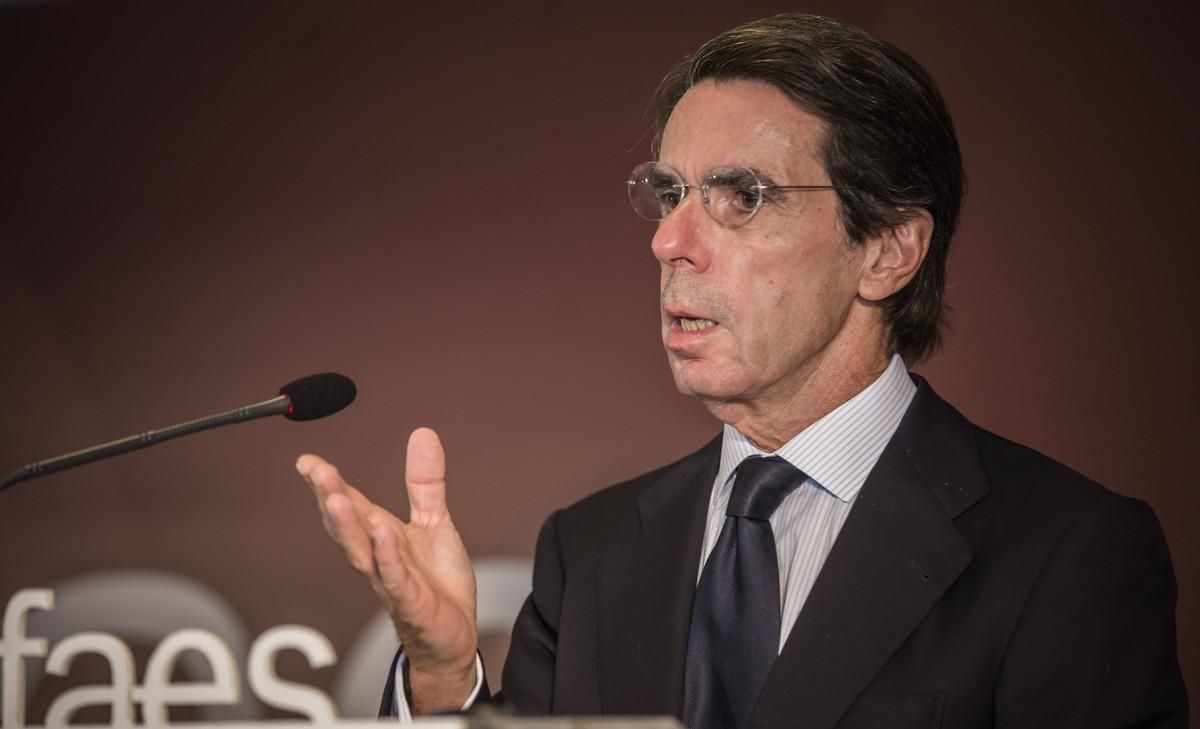 Aznar en València durante su intervinción en la clausura de Ideasfaes València. Aznar en València durante su intervinción en la clausura de Ideasfaes València.