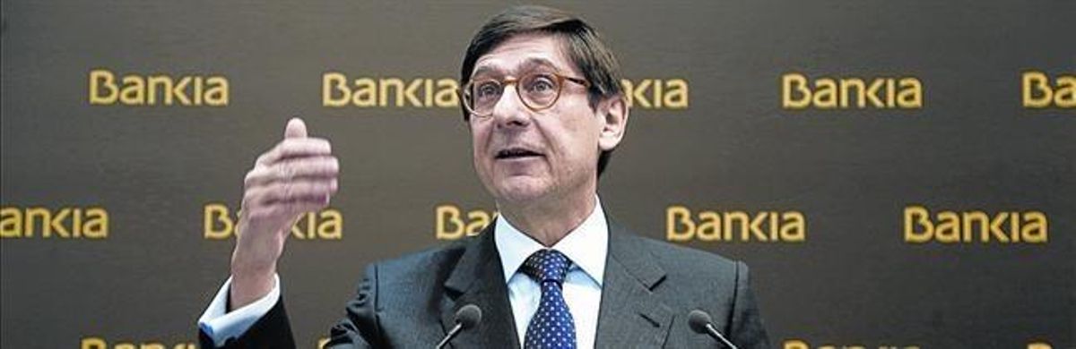 José Ignacio Goirigolzarri, presidente de Bankia, en una presentación de resultados. José Ignacio Goirigolzarri, presidente de Bankia, en una presentación de resultados.