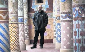 Visita a Barcelona 8 Carlos Ruiz Zafón, ahir, en un dels balcons del Palau de la Música.