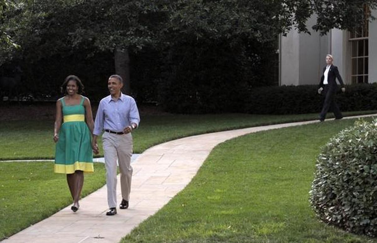 Barack Obama y su esposa Michelle, este miércoles en la Casa Blanca Barack Obama y su esposa Michelle, este miércoles en la Casa Blanca