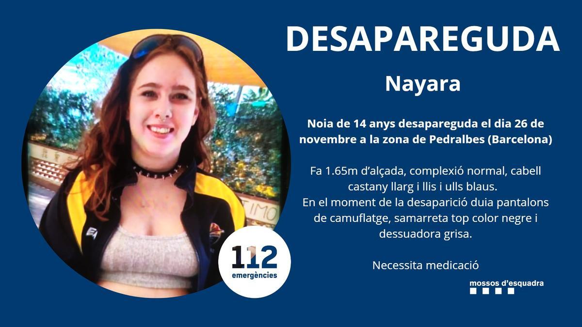 Localitzada sana i estàlvia la menor de 14 anys desapareguda a Barcelona des del 26 de novembre