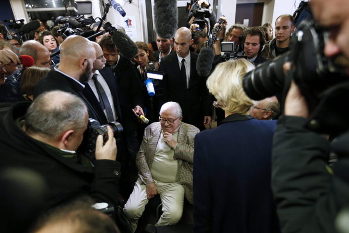 Jean-Marie Le Pen en una rueda de prensa el mes pasado.