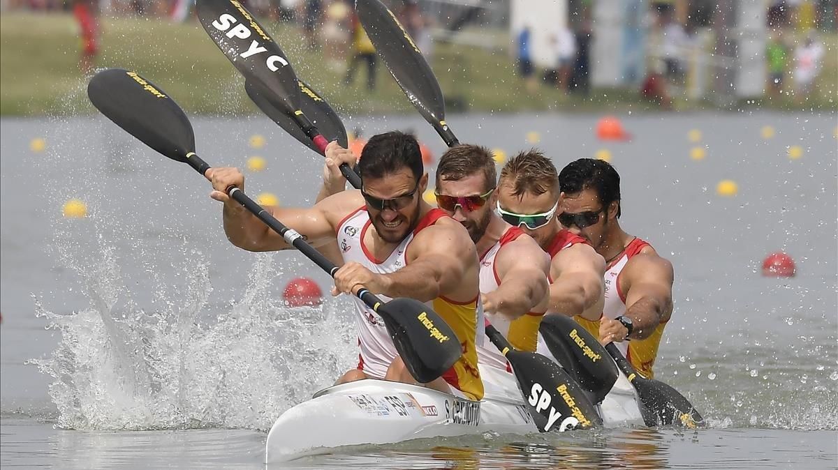 Craviotto, Arevalo, Walz y Germade, el equipo español de K4 500 que consiguieron la plata en los Mundiales. Craviotto, Arevalo, Walz y Germade, el equipo español de K4 500 que consiguieron la plata en los Mundiales.