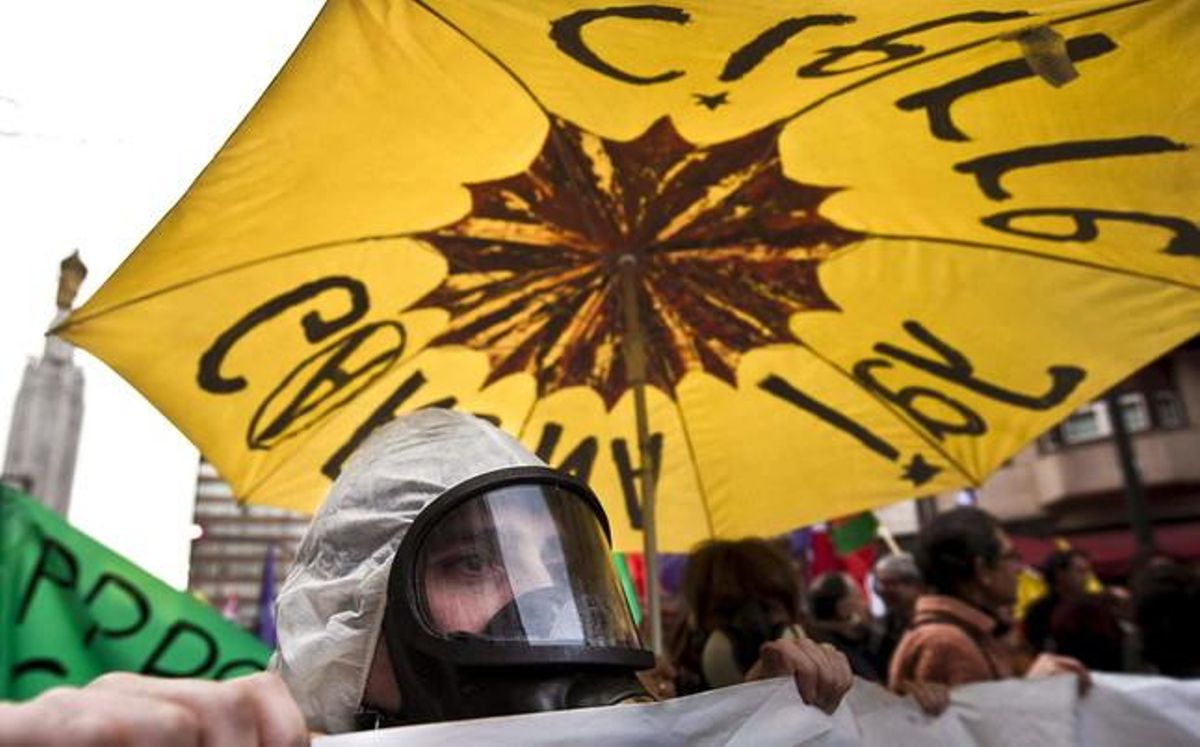 Manifestación en Bilbao por el cierre de Garoña. Manifestación en Bilbao por el cierre de Garoña.